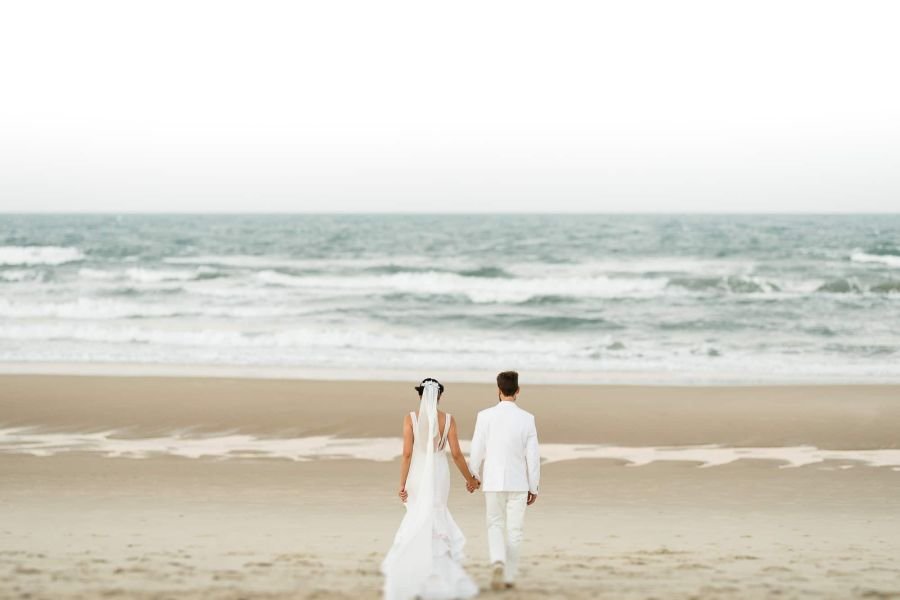 foto de casal na praia